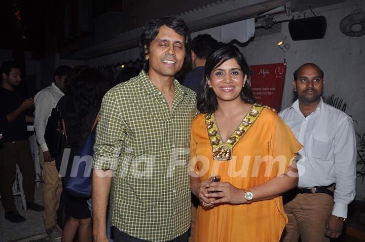 Nagesh Kukunoor and Sonali Kulkarni at the book launch