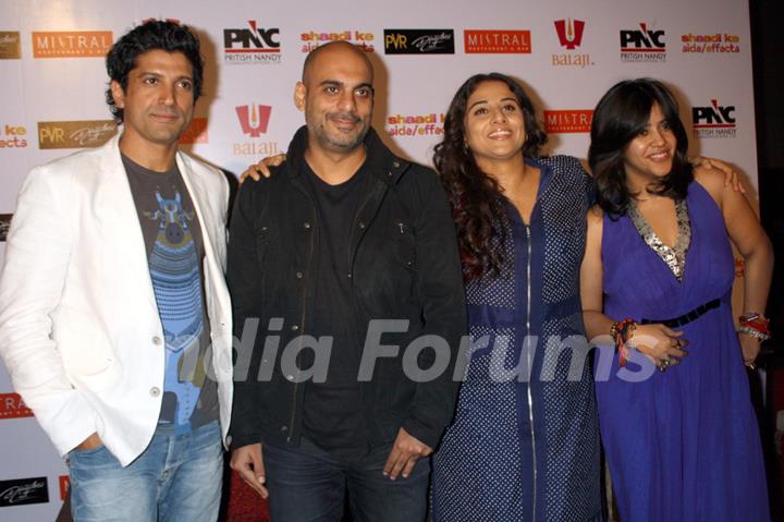 The team at the Press meet for their film Shaadi Ke Side Effects