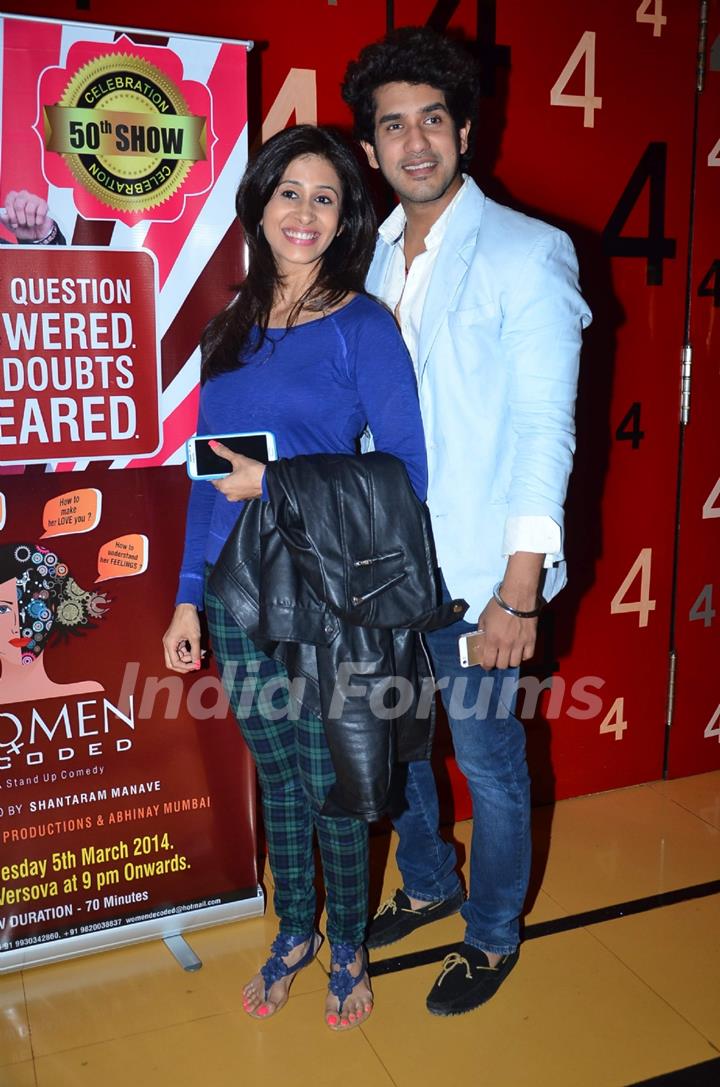 Kishwer Merchantt and Suyyash Kumar at 50th show celebration of Paritosh Painter's standup comedy