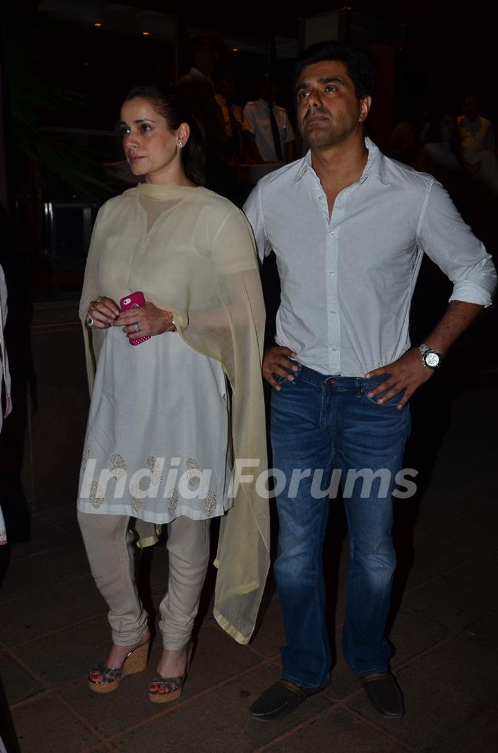 Neelam and Sameer Soni were seen at Sanjeev(Bobby) Chawla's Prayer Meet