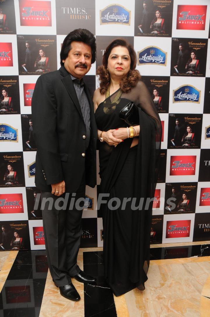 Pankaj Udhas with his wife at Shreya Ghosal's 1st Ghazal Album Launch