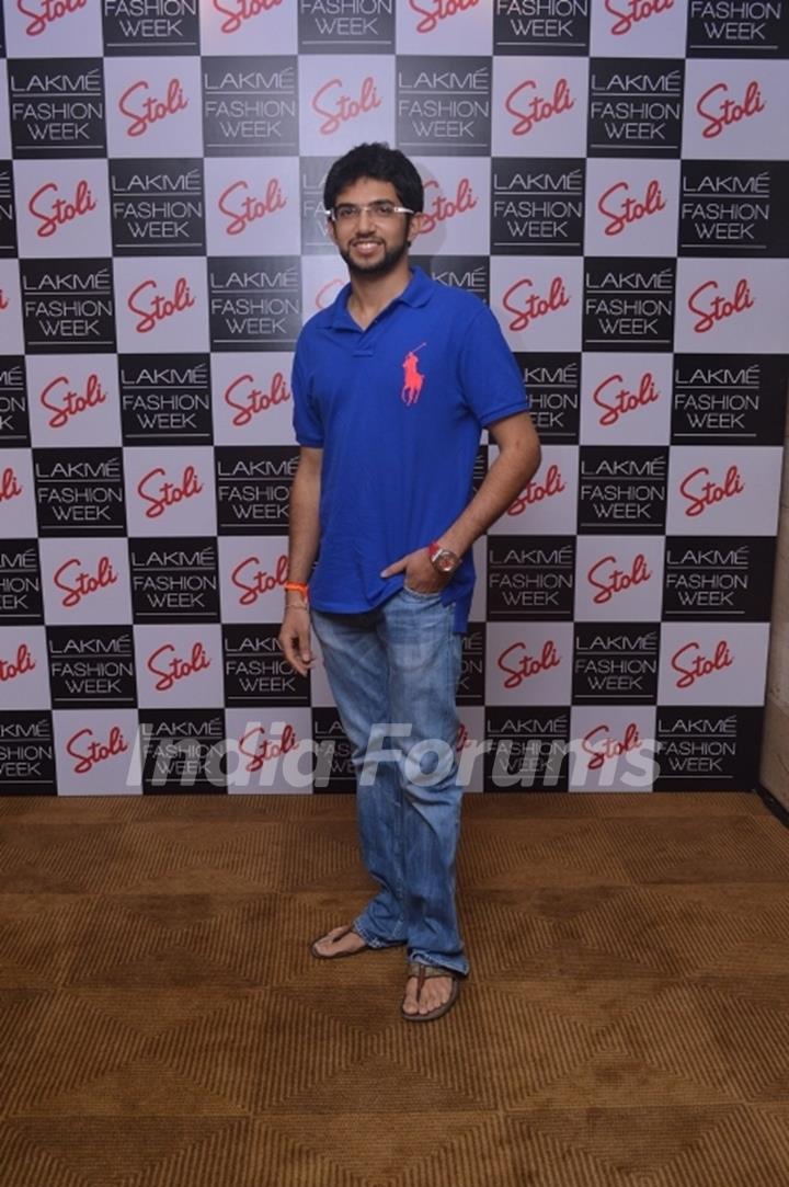 Aditya Thackeray at Lakme Fashion Week Summer Resort 2014 Day 2