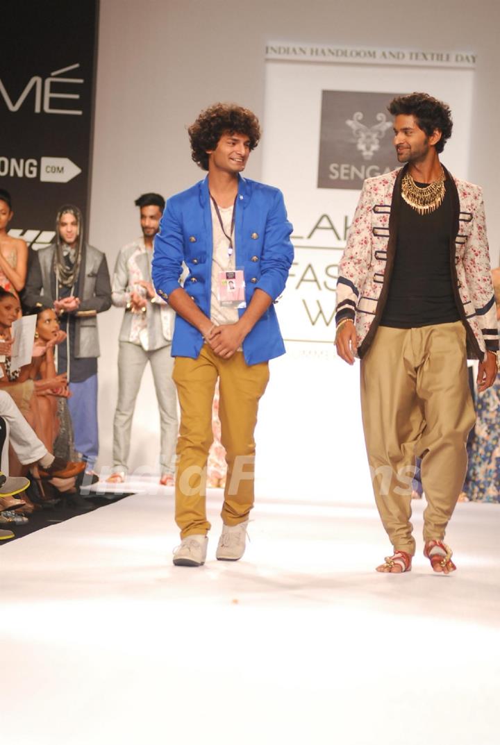 Purab Kohli with Lalit Sengar on Lakme Fashion Week Summer Resort 2014 Day 3