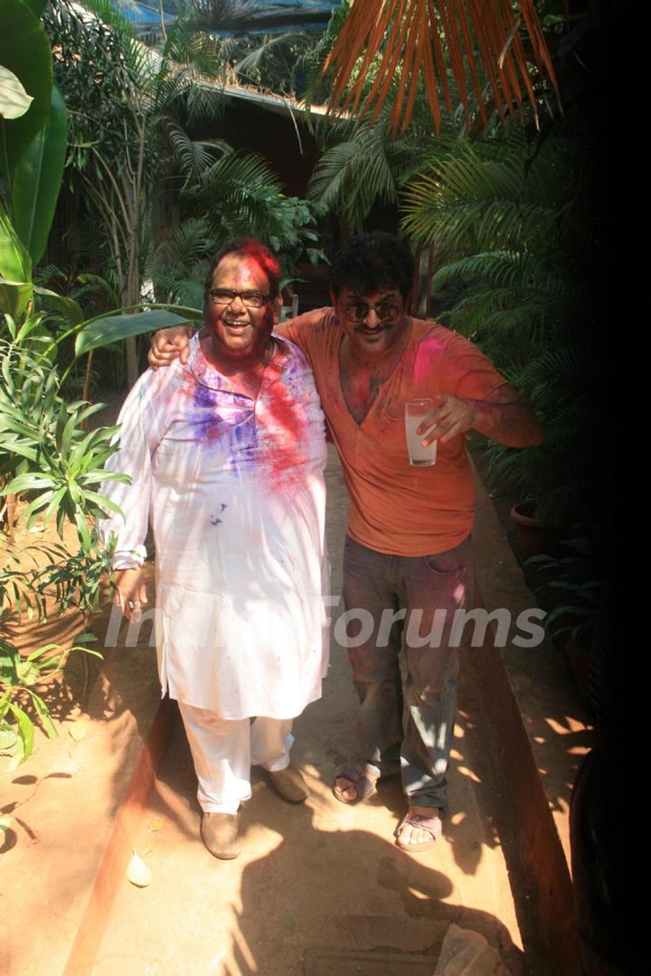 Satish Kaushik during Holi Celebrations