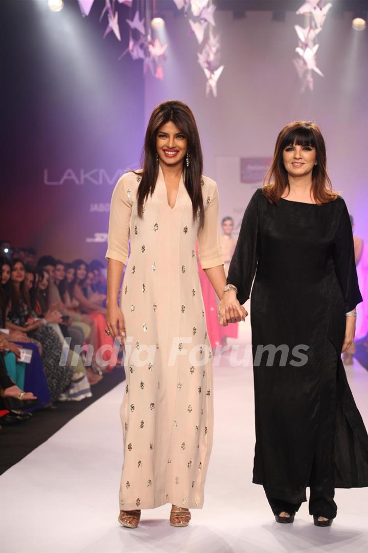 Priyanka Chopra and Neeta Lulla at the Lakme Fashion Week Summer Resort 2014