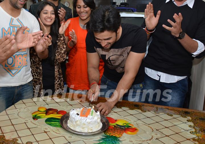 Karan Sharma cuts his Birthday cake