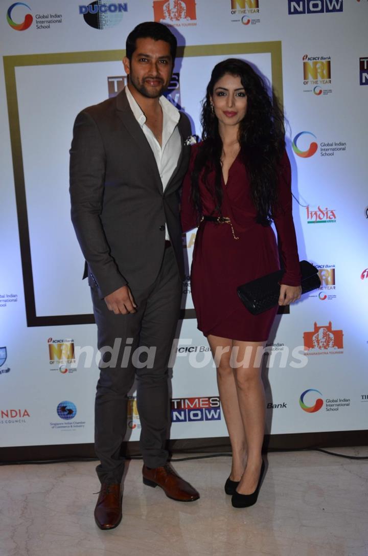 Aftab Shivdasani and his fiance at the NRI Awards 2014