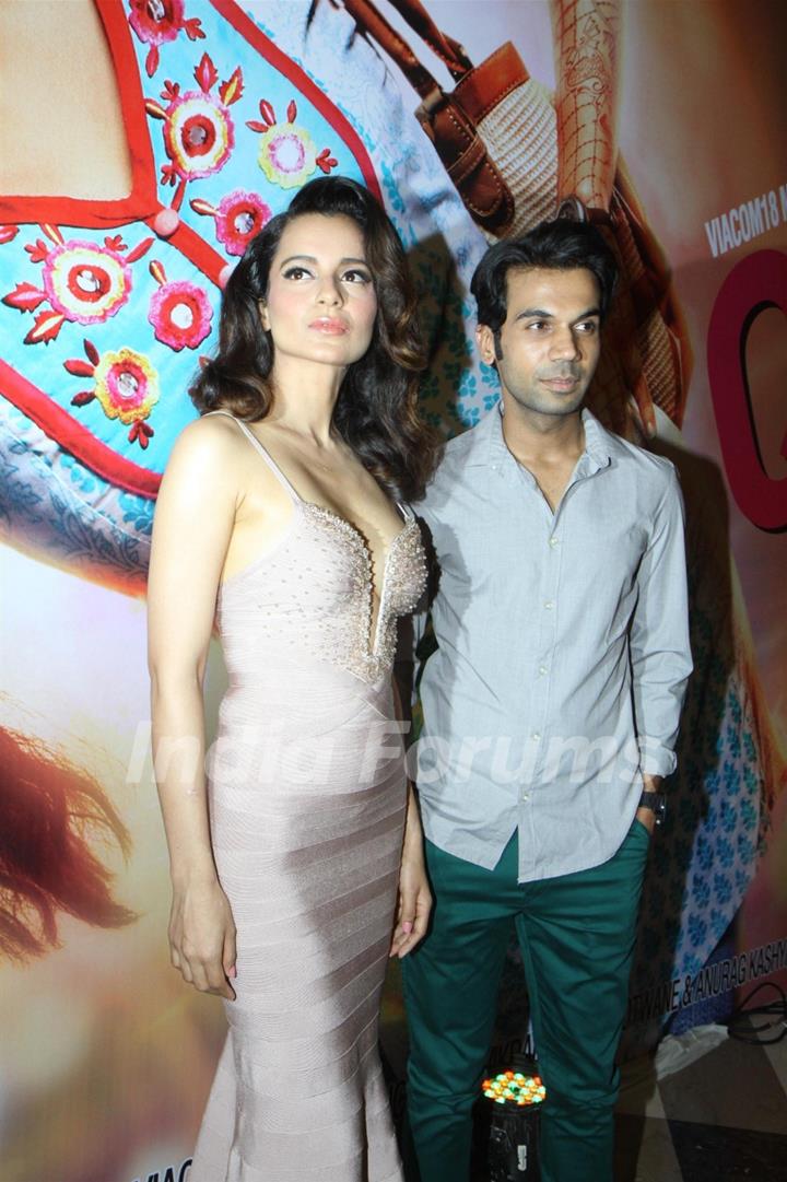 Kangana Ranaut and Rajkummar Rao at the Success Party of Queen