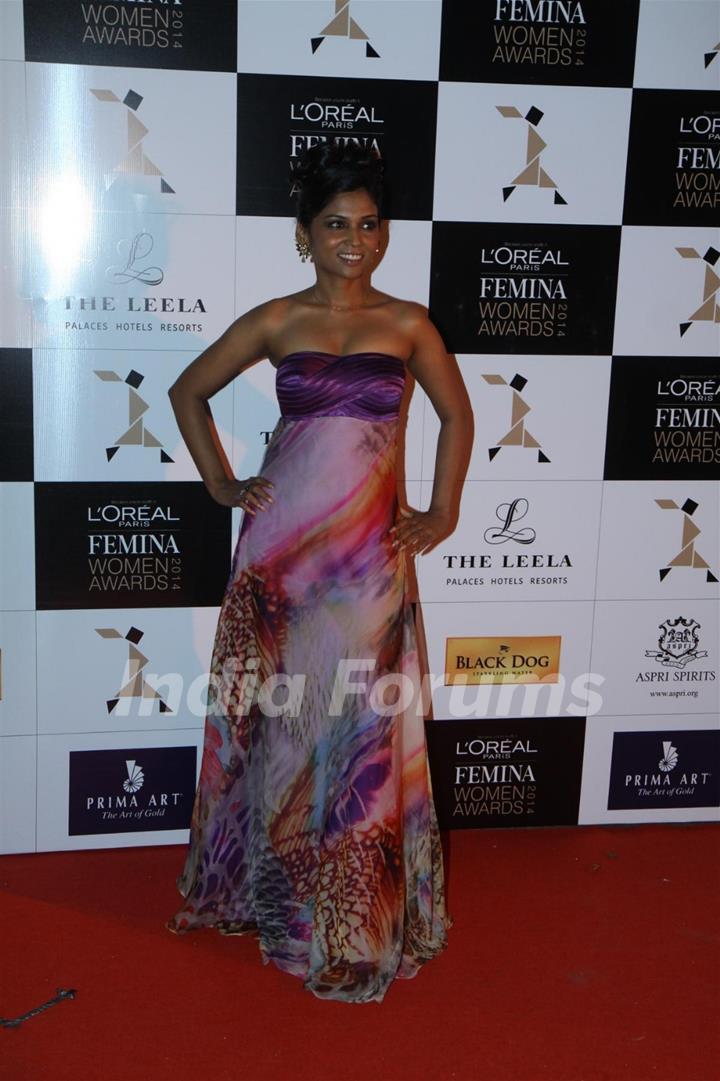 Usha Jadhav was at the L'Oreal Paris Femina Women Awards 2014