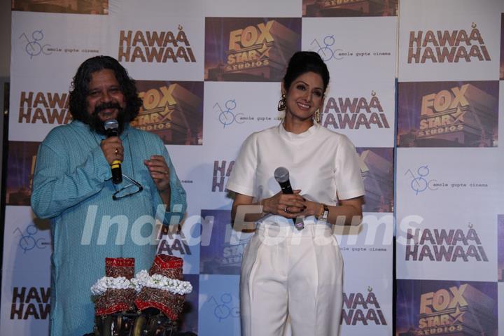 Sridevi and Amole Gupte was seen at the Trailer launch of Hawaa Hawaai