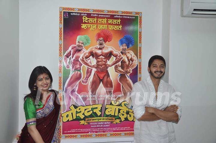 Shreyas and Deepti Talpade at the Opening of Affluence Movies Private Ltd. office