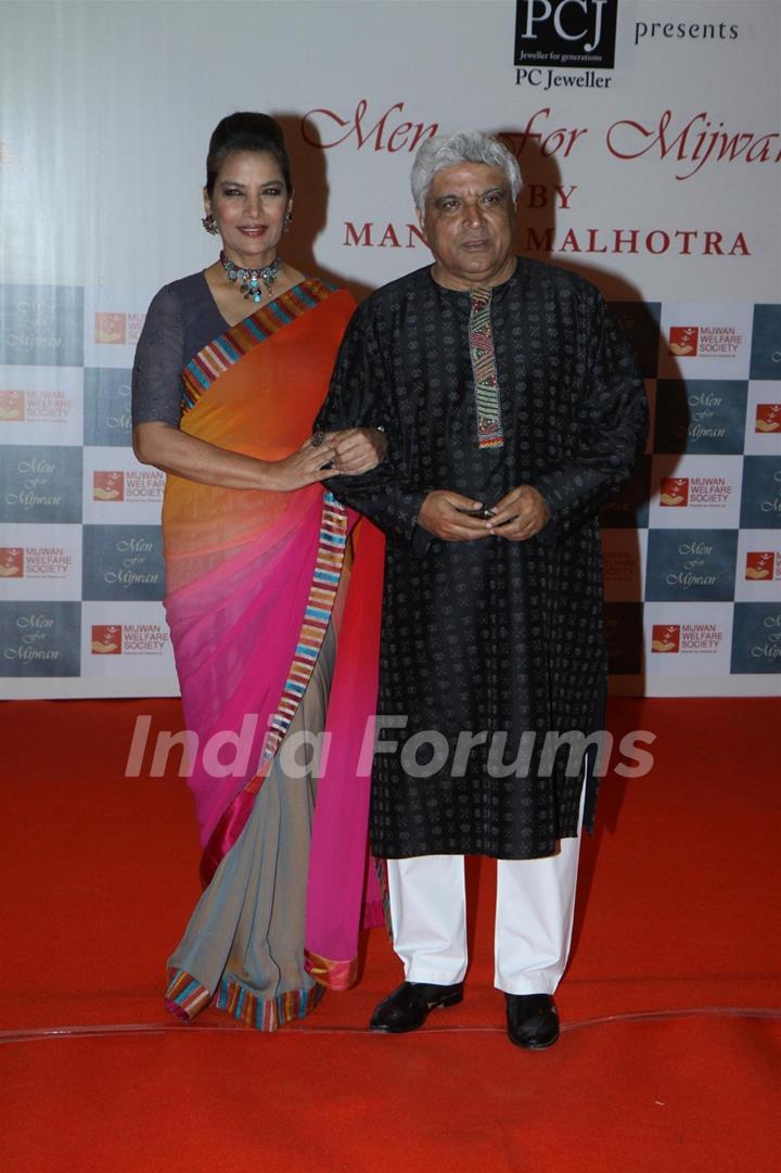 Javed Akhtar and Shabana Azmi was at the Men for Mijwan fashion show