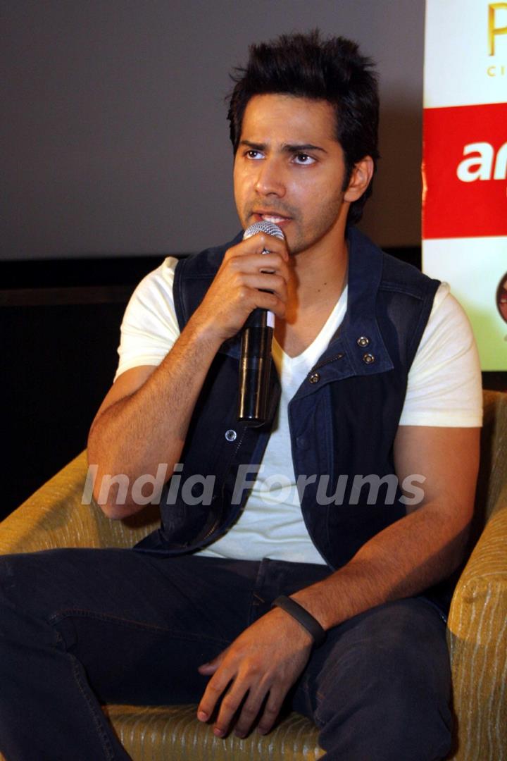 Varun Dhawan addresses the Press Conference to promote their upcoming film 'Main Tera Hero'