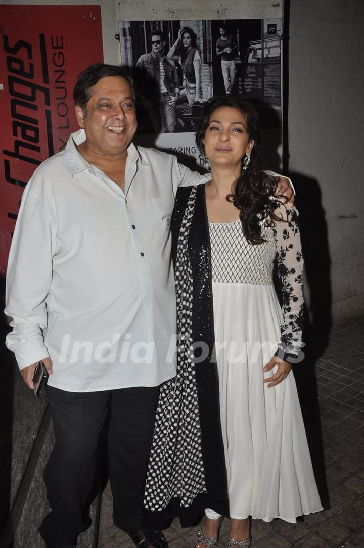 David Dhawan with Juhi Chawla at the Screening of Main Tera Hero