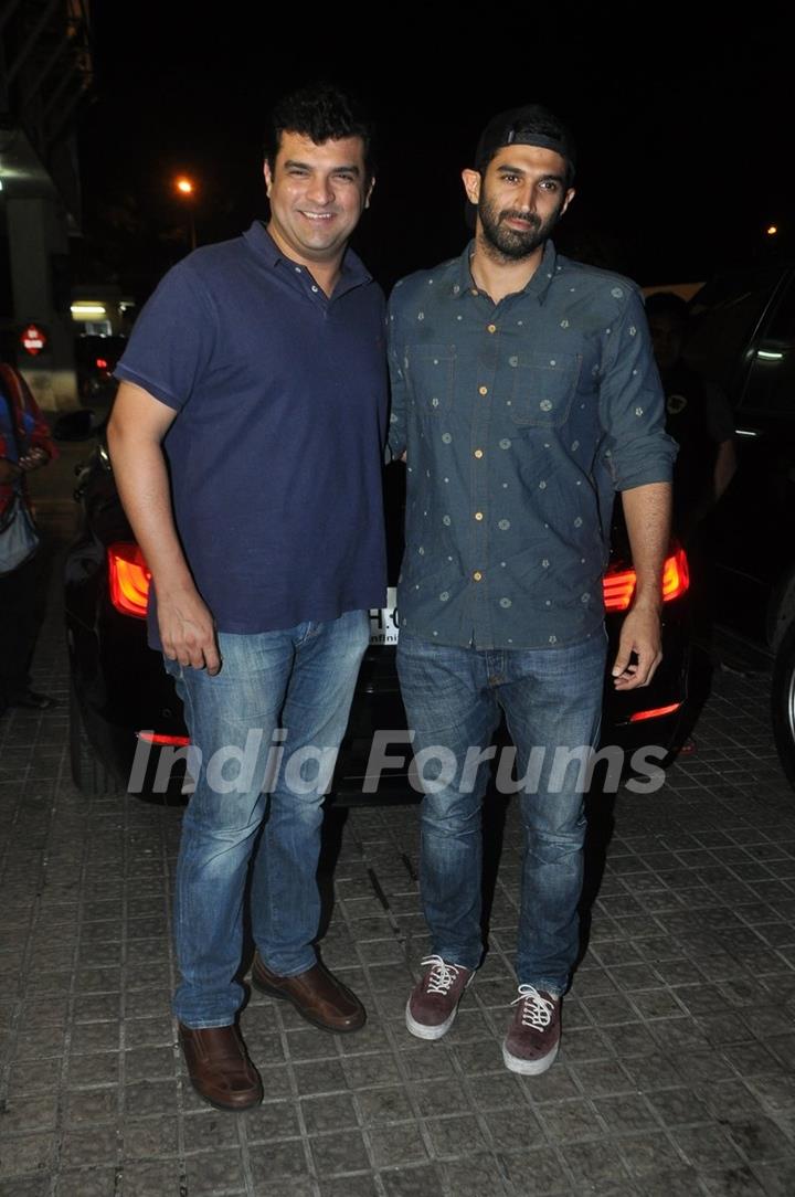 Siddharth and Aditya Roy Kapoor was seen at the Screening of Main Tera Hero