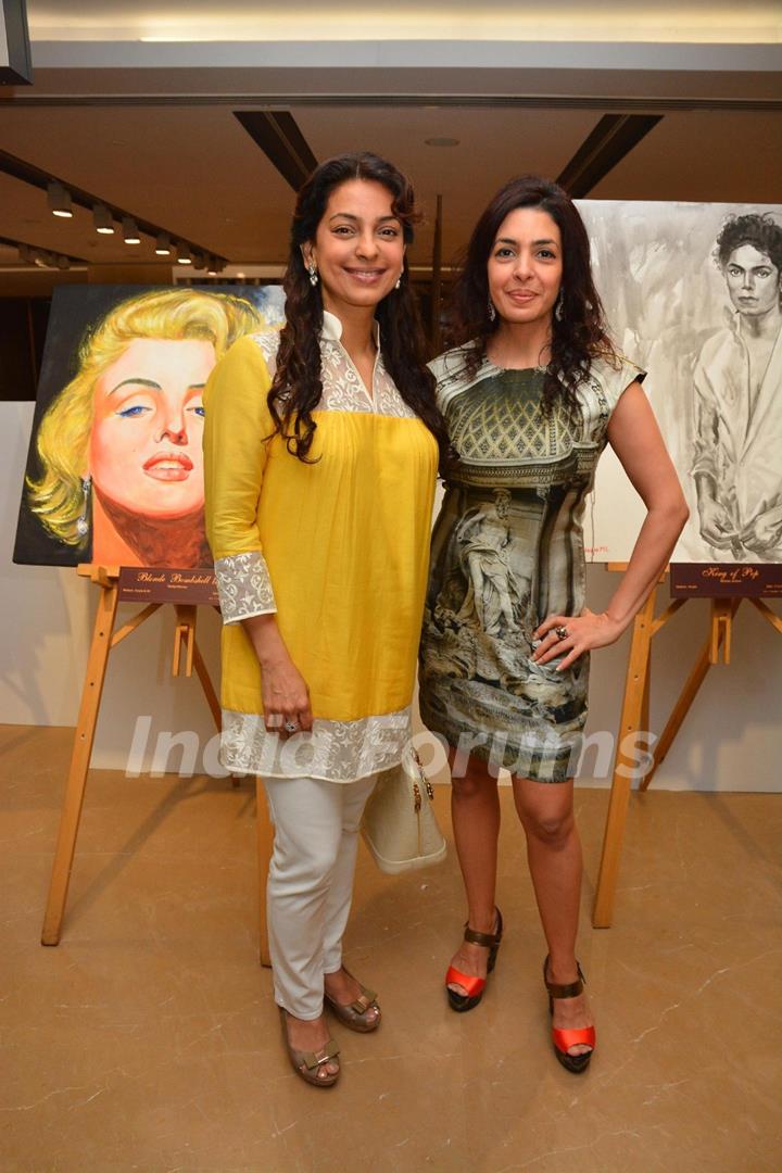 Juhi Chawla was at Nawaz Modi Singhania's art show