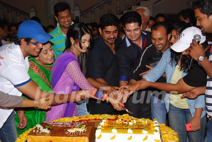 Yeh Ristha Kya Kehlata Hai team cuts the cake