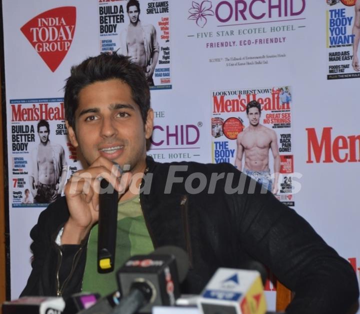 Sidharth Malhotra at the unveiling of Men's Health cover