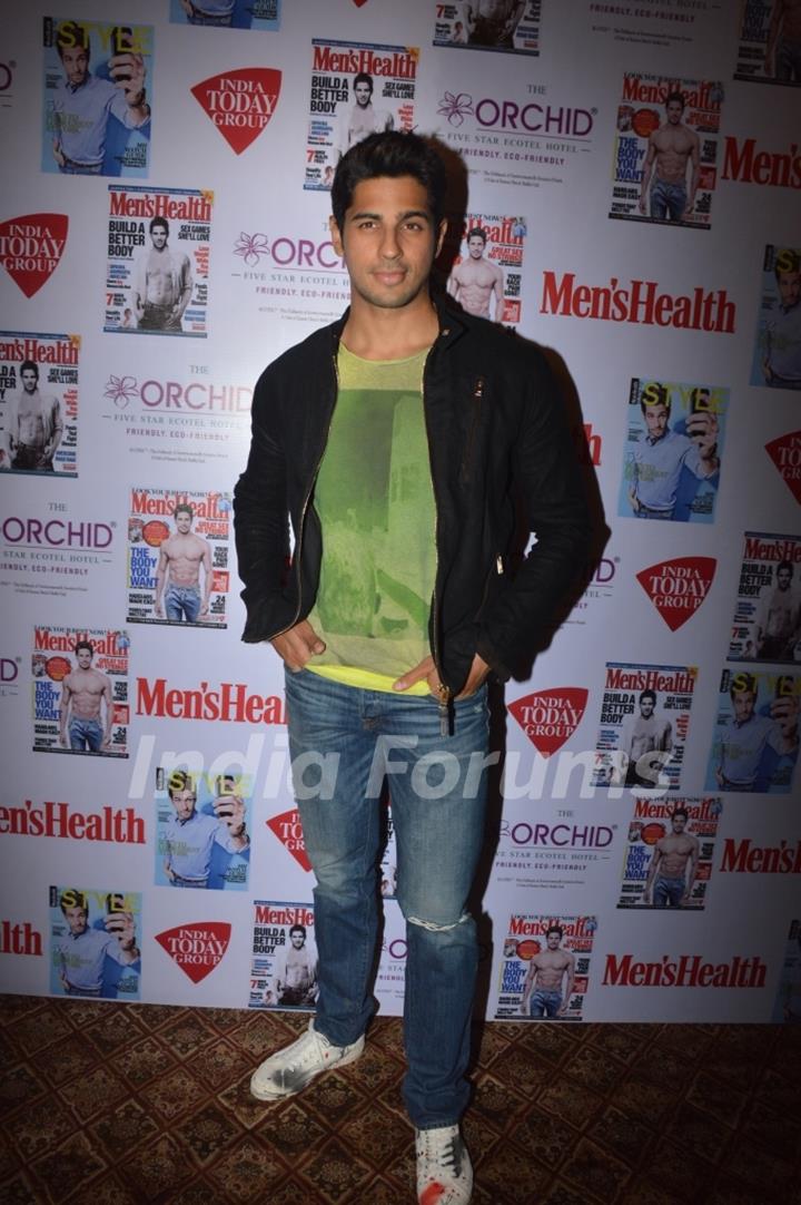 Sidharth Malhotra at the unveiling of Men's Health cover