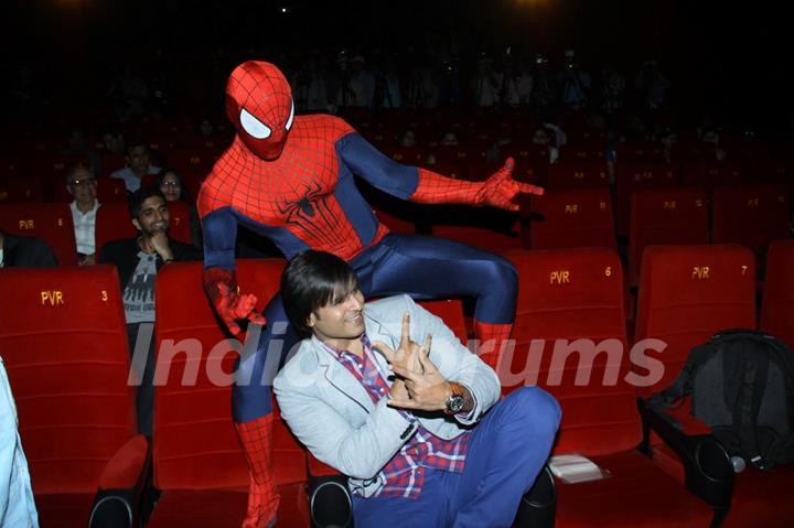 Vivek Oberoi meets Spiderman!