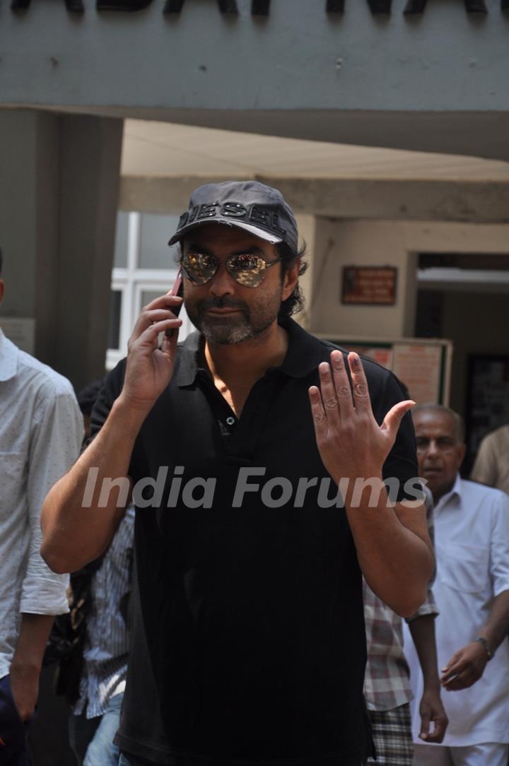 Bobby Deol shows his inked finger