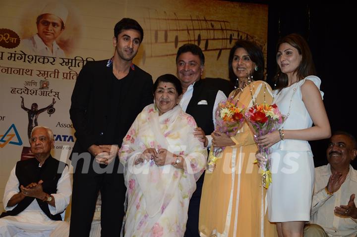 The Kapoor family at the 72nd Master Deenanath Mangeshkar Awards