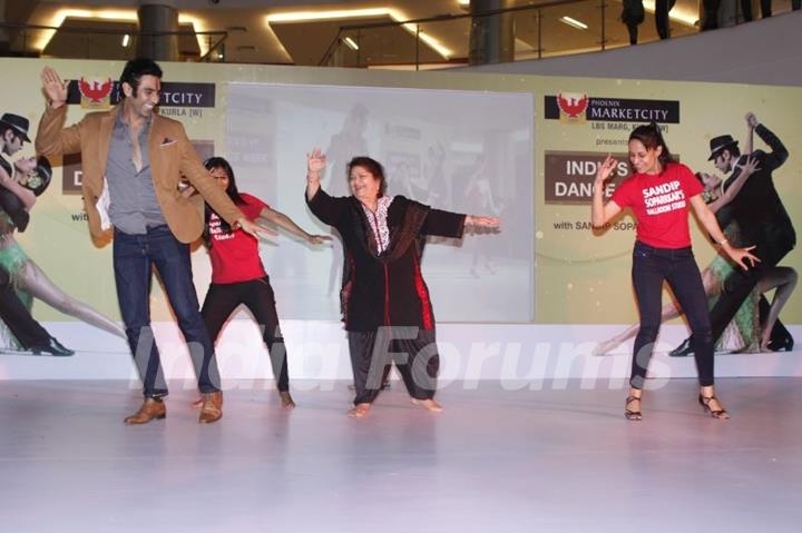 Sandip Soparkar and Saroj Khan perform at the Opening ceremony of India's First Dance Week