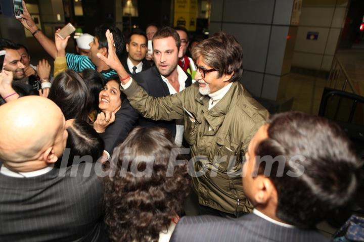 Amitabh Bachchan arrives at the IFFM 2014 at Melbourne