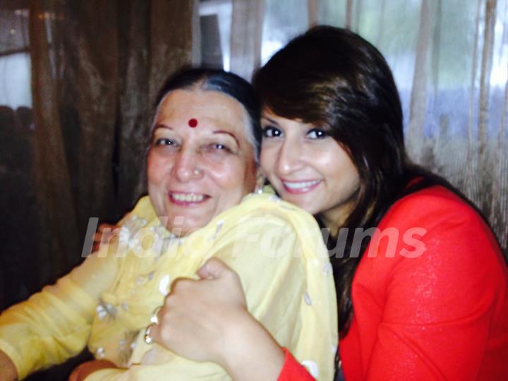 Urvashi Dholakia with her Mom