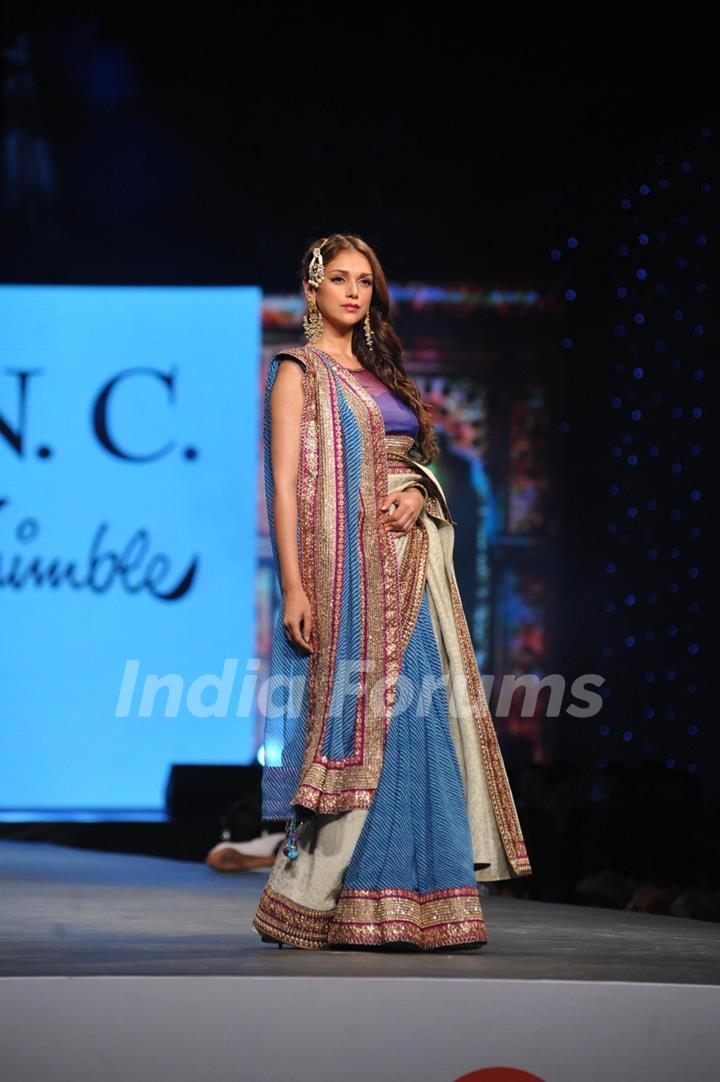 Aditi Rao Hydari was at the 'Caring with Style' fashion show at NSCI