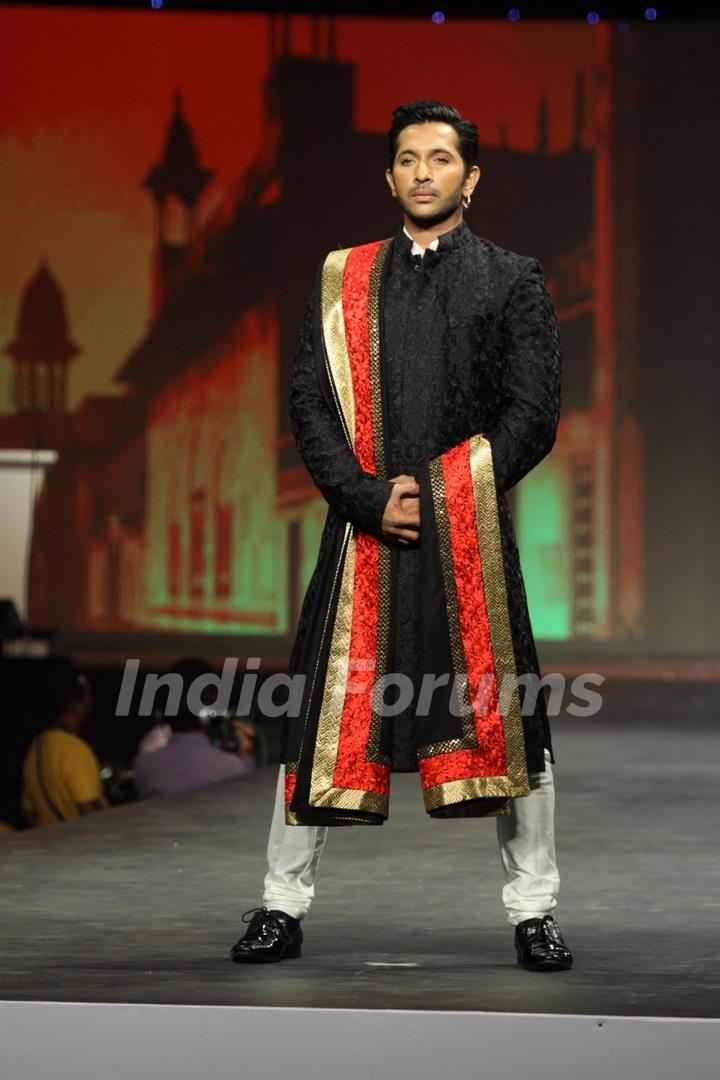 Terence Lewis walked the ramp at the 'Caring with Style' fashion show at NSCI