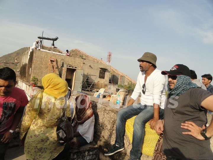 Shoojit Sircar at the Shoot for a WildStone Commercial