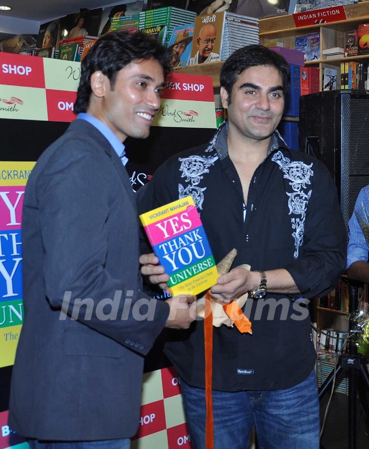 Arbaaz Khan launches Vickrant Mahajan's book Yes Thank You Universe