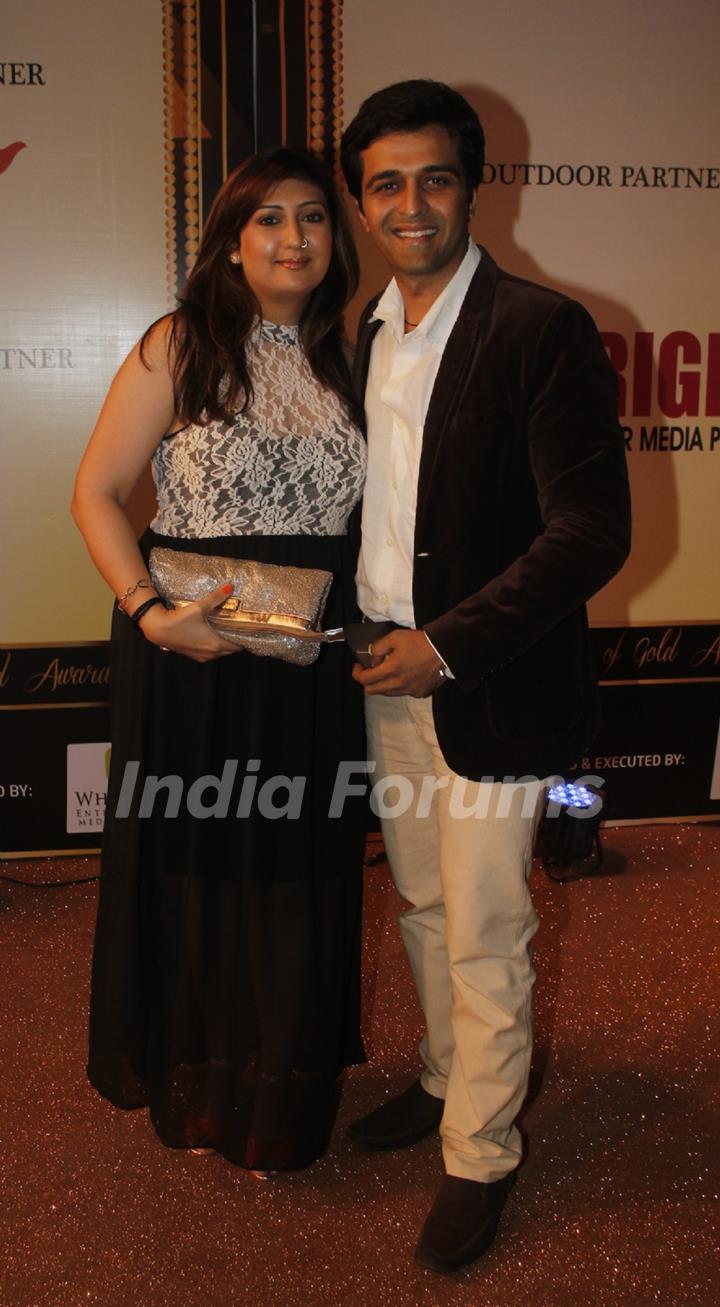 Juhi Parmar and Sachin Shroff at the Boroplus Zee Gold Awards 2014