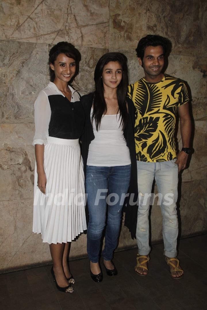 Alia Bhatt, Rajkummar Rao and Patralekha at the Special Screening of Citylights