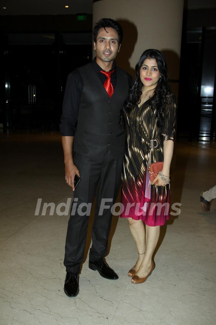 Iqbal Khan with his wife at the First look launch of Unforgettable