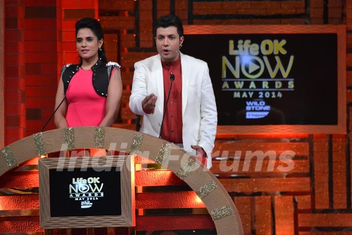 Richa Chadda and Varun Sharma host the Life OK Now Awards