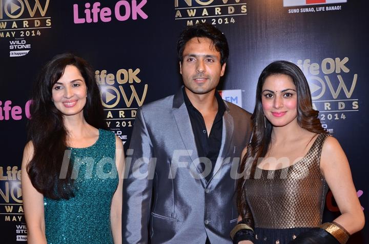 Rukhsar Rehman, Iqbal Khan and Shraddha Arya at the Life OK Now Awards