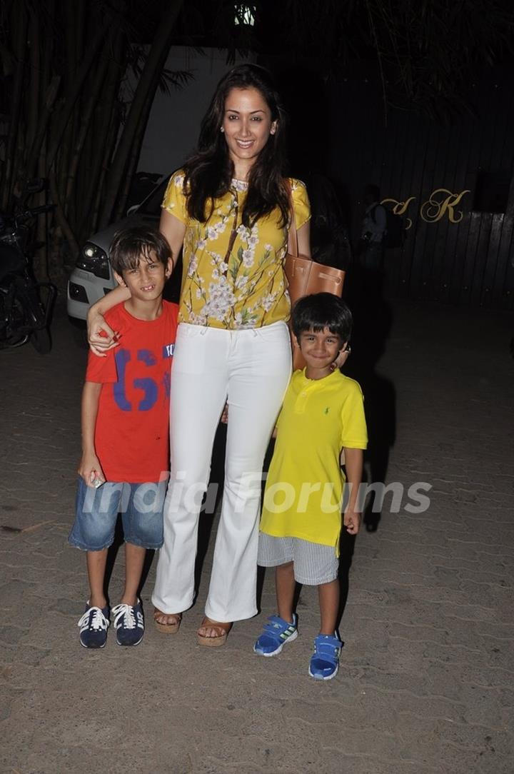 Gayatri Joshi with her children was at  Shilpa Shetty's Birthday Bash for her Son