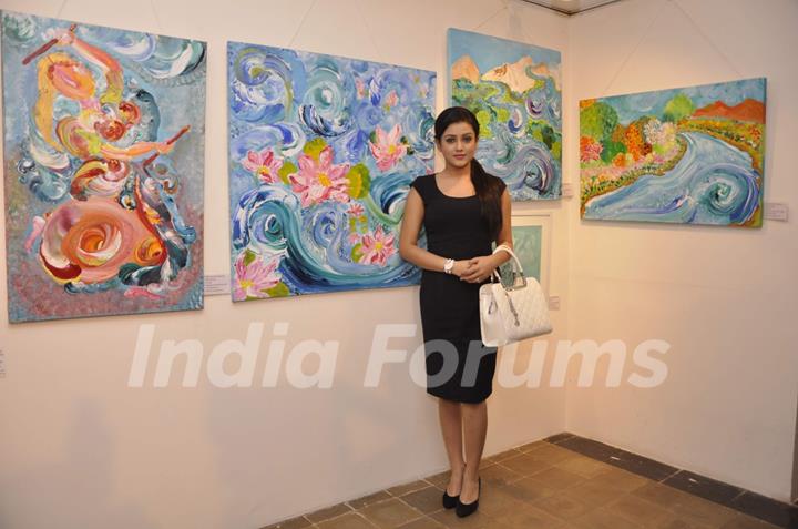 Mishti at an Art Exhibition