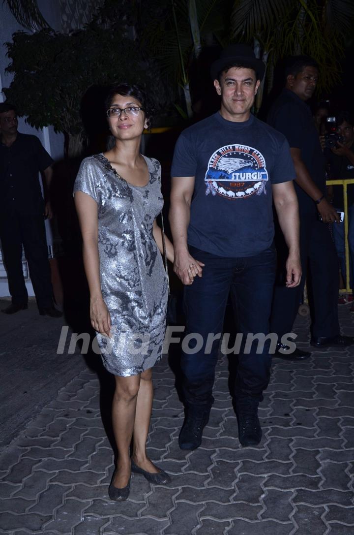 Aamir Khan and Kiran Rao at Karan Johar's Birthday Bash