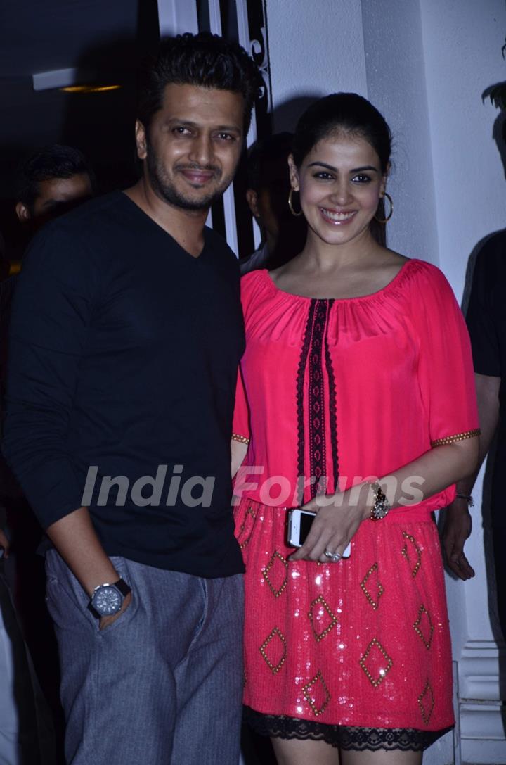 Riteish Deshmukh and Genelia Dsouza at Karan Johar's Birthday Bash