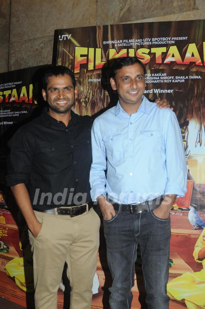 The cast of Filmistaan at the special screening