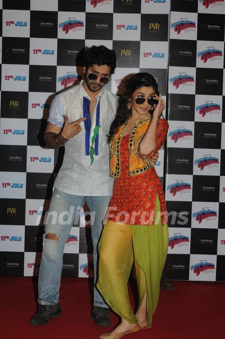 Varun and Alia at the Trailer Launch of 'Humpty Sharma Ki Dulhania'
