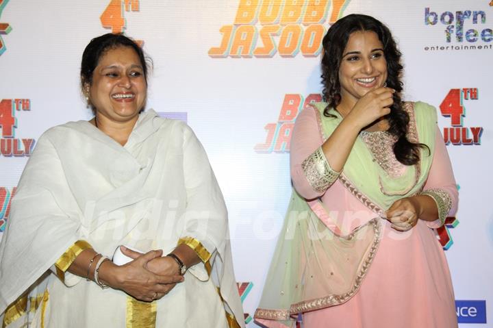 Supriya Pathak with Vidya Balan at the Trailer Launch of 'Bobby Jasoos'