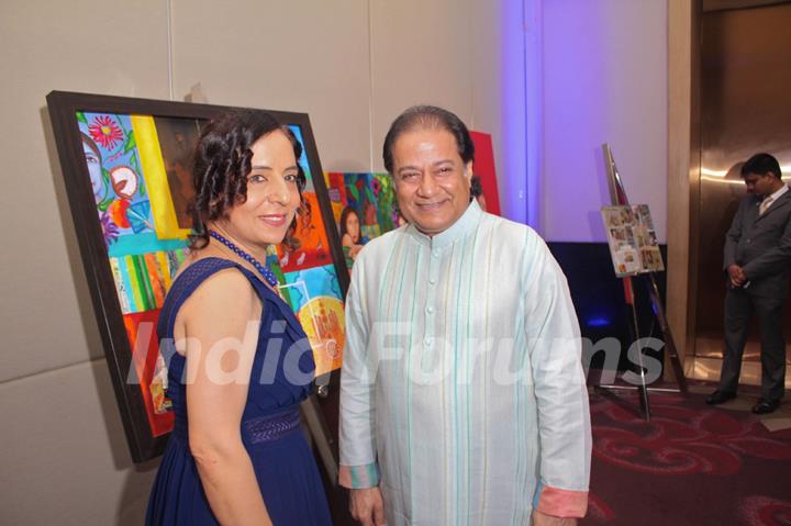 Anup Jalota at Sangeeta Babani's painting Exhibition