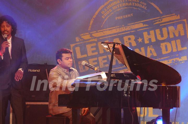 A. R. Rahmaan performs at the Music launch of 'Lekar Hum Deewana Dil'