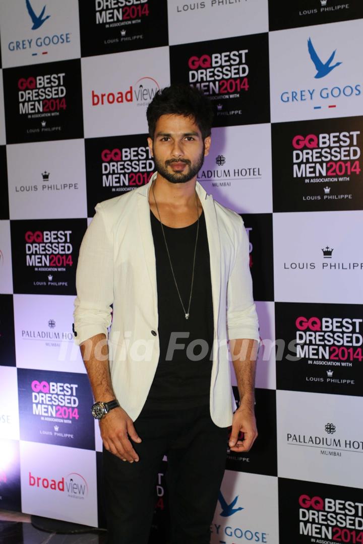 Shahid Kapoor at the GQ Best Dressed Men 2014