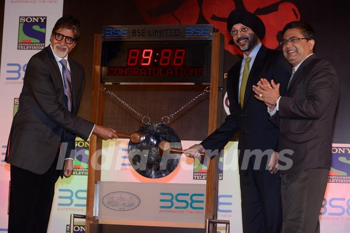 Amitabh Bachchan rings the bell at BSE as Sony TV Launches the promo and poster of 'Yudh'