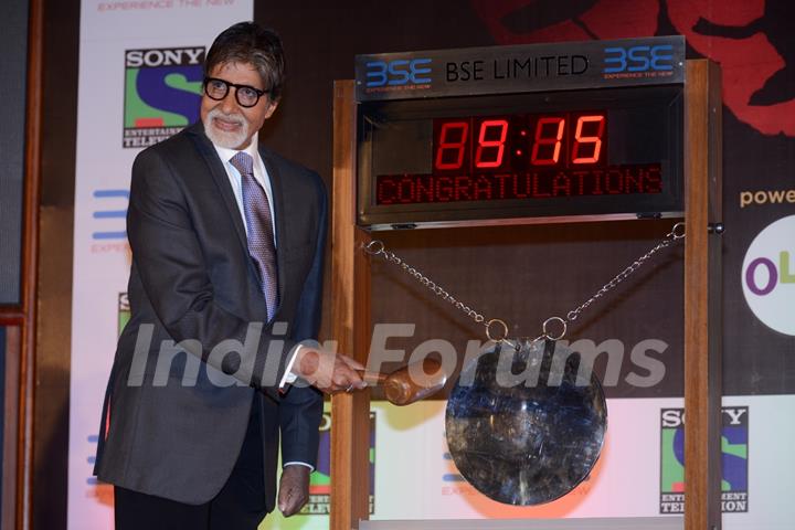 Amitabh Bachchan rings the bell at BSE as Sony TV Launches the promo and poster of 'Yudh'